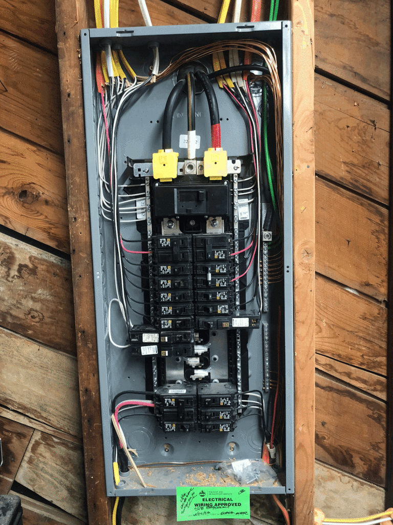 An electrical panel upgrade 