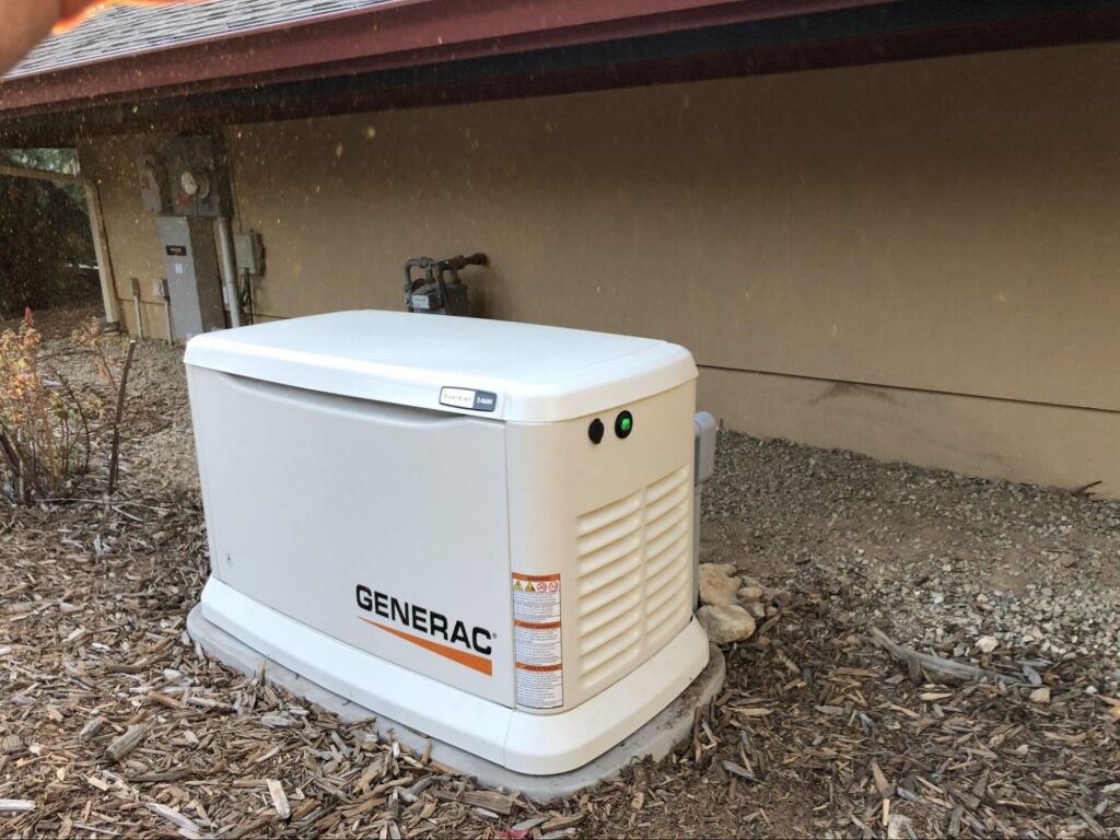 Generac standby generator installation beside a Boise, ID home by All 4 You Electrical.